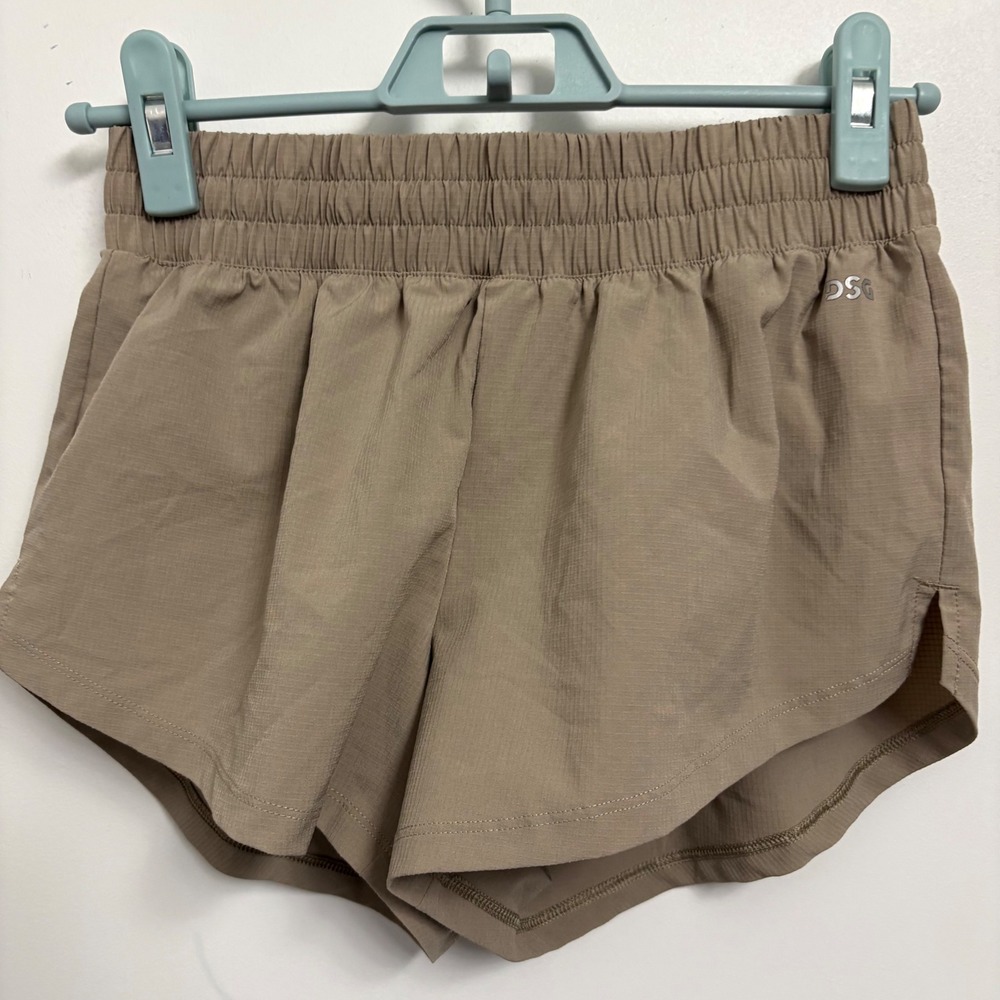 DSG Womens XS Brown Ripstop Running Shorts Elastic Waist Inner Liner RN104141